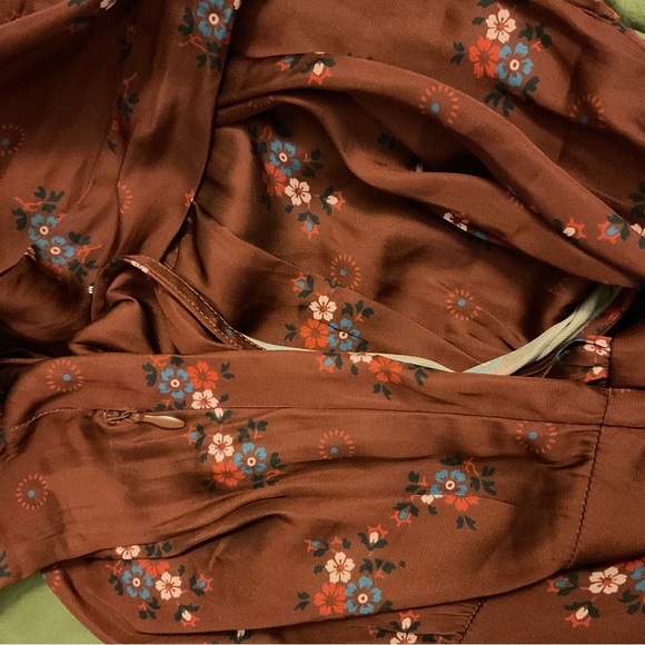 PAIGE Wmns Parisa Mini Wrap Dress W/Long Sleeves in Velvet Red Multi Size m - Picture 13 of 15